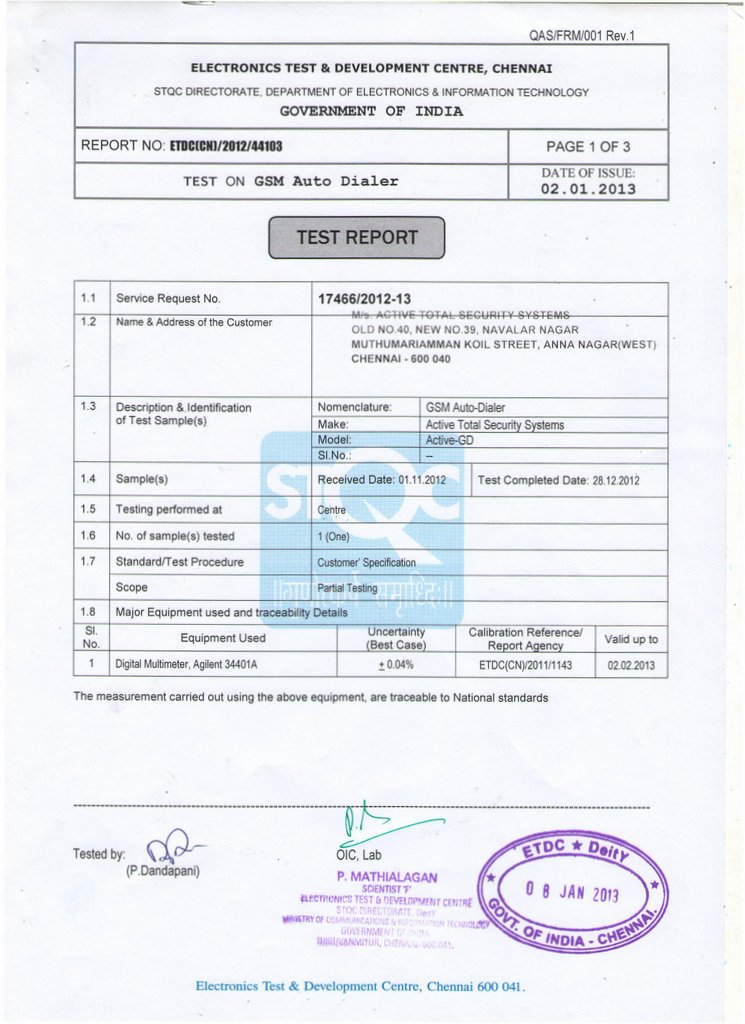 GSM Fire Alarm Auto Dialer