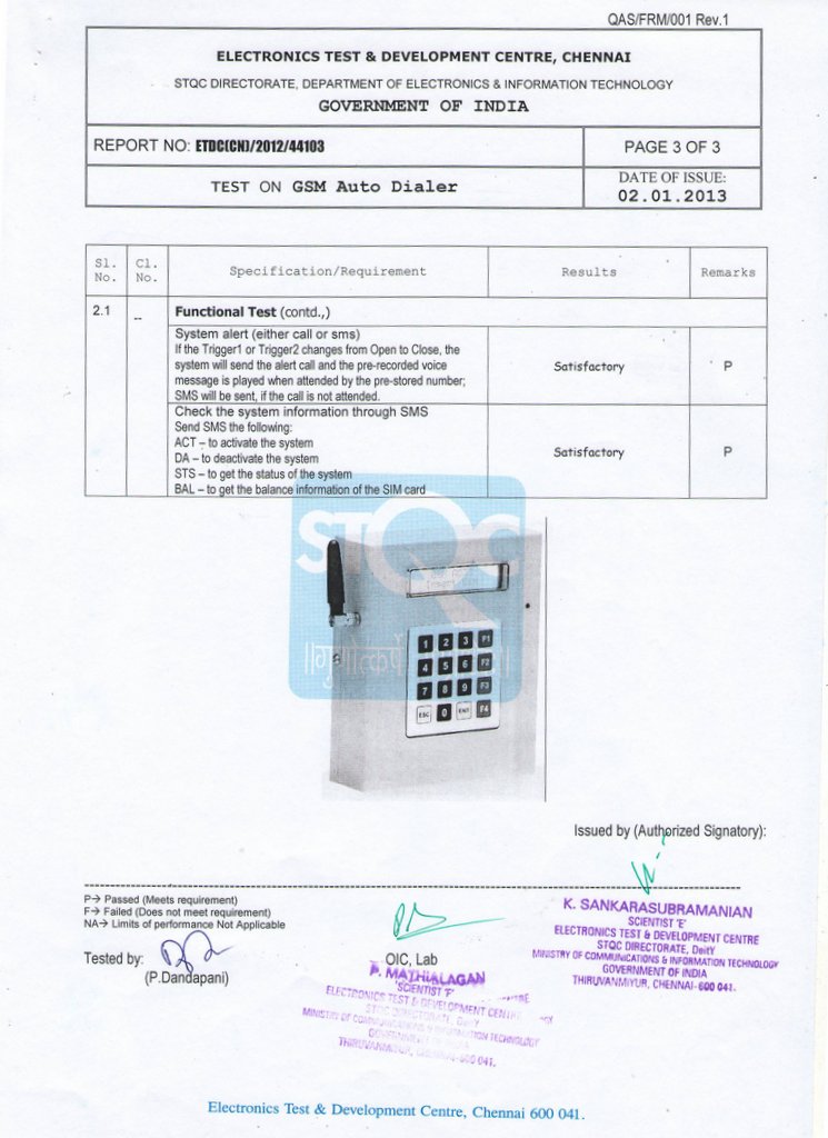 GSM Fire Alarm Auto Dialer